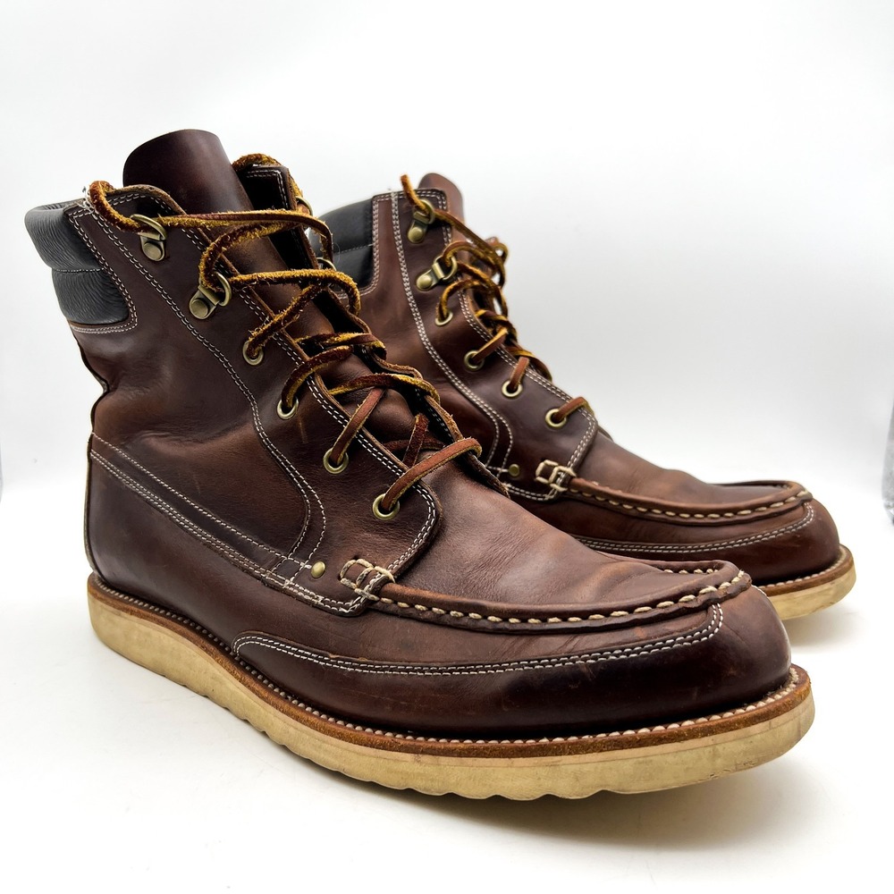 J.CREW WALLACE & BARNES BYRD BOOTS B3633 Horween Leather BROWN SIZE 11.5
